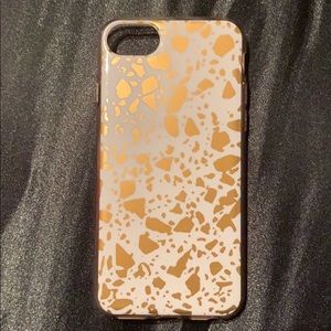 Rose gold speckled phone case iphone 6,7,8